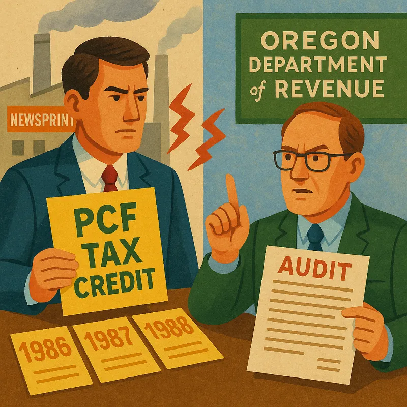 Can Oregon recalculate closed year taxes for credits? (Oregon SC S46114)